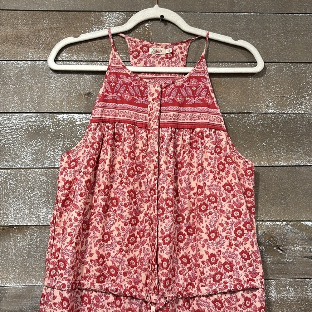 Faherty Adella 100% Cotton Floral Jumpsuit Small - Picture 4 of 11